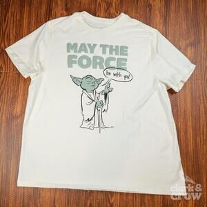 Disney Parks Star Wars Yoda May The Force Be With You T-Shirt Organic Cotton XXL